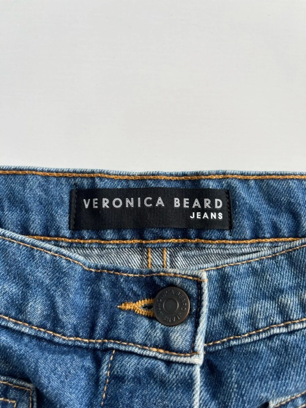 Veronica Beard Light Blue Denim Button-Front A-Line Skirt